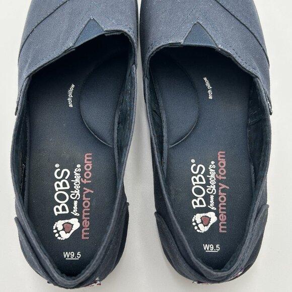 BOBS by SKECHERS Peace & Love Navy Flats Sz 9.5W Memory Foam W/Box Style 33645 - Picture 4 of 8
